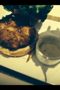 Jumbo Lump Crab Cake Burger at NM Cafe'