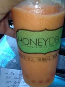 Mango Bubble Tea from Honey Deux's New Orleans